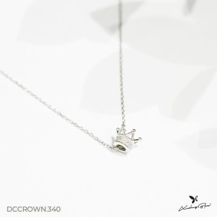 Dây chuyền bạc 925, thiết kế hình vương miện blingbling DCCROWN.340