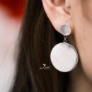 Khuyên bạc 925, họa tiết tròn bóng KDD1.335