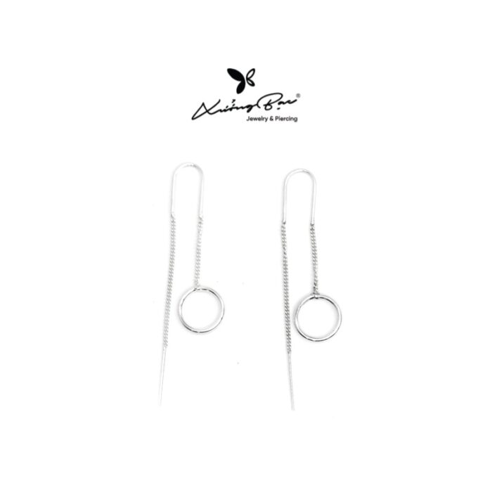 Khuyên bạc 925, thiết kế khuyên xích tròn KX1.245