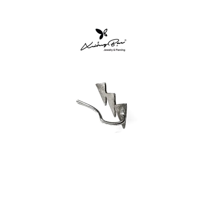 Khuyên tai nữ bạc 925, khuyên kẹp hình cây thông KK110 - Hình ảnh 2