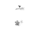 Khuyên tai bạc 925, thiết kế hoa daisy, chốt vặn bi KCV24.110