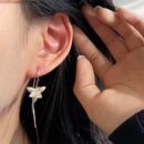 Khuyên tai nữ bạc 925, hoạ tiết hoa KDD2.335
