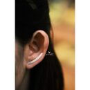 Khuyên tai nữ bạc 925, khuyên kẹp hoạ tiết trơn cong KK6.110