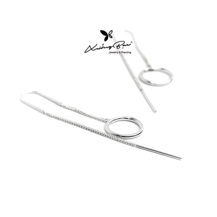 Khuyên bạc 925, thiết kế khuyên xích tròn KX1.245 - Hình ảnh 2
