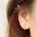 Khuyên bạc 925 thiết kế vòng, họa tiết trơn lò xo KLX65 - KLX70