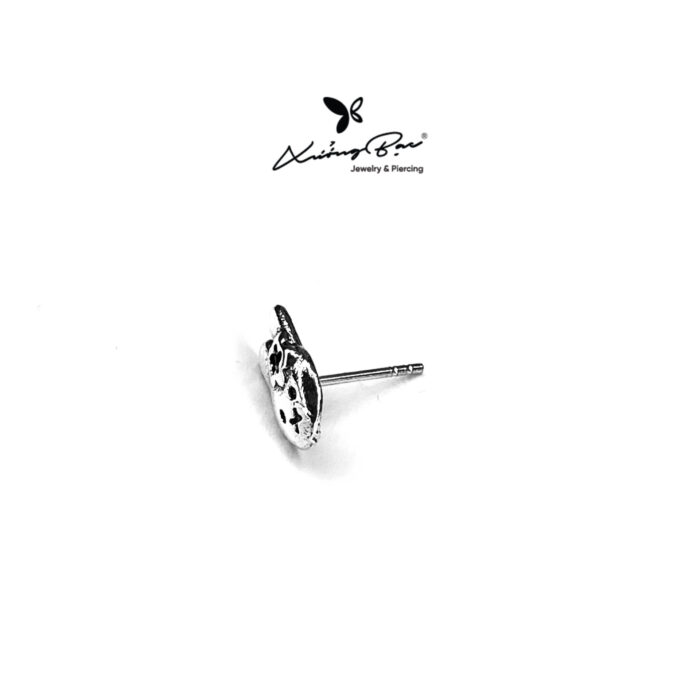 Khuyên bạc 925, thiết kế nụ hình con thỏ cài nơ KNT7.90 - Hình ảnh 2