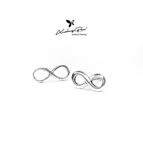 Khuyên bạc 925, thiết kế vô cực infinity 2 size KNT8.85