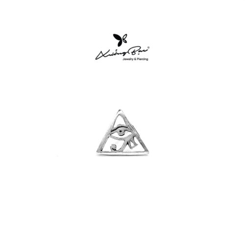 Khuyên tai nam bạc 925, thiết kế tam giác illuminati KNT10.80