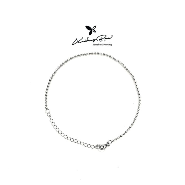 Lắc chân bạc 925, lắc bạc thiết kế bi trơn LC8.255 - Hình ảnh 2