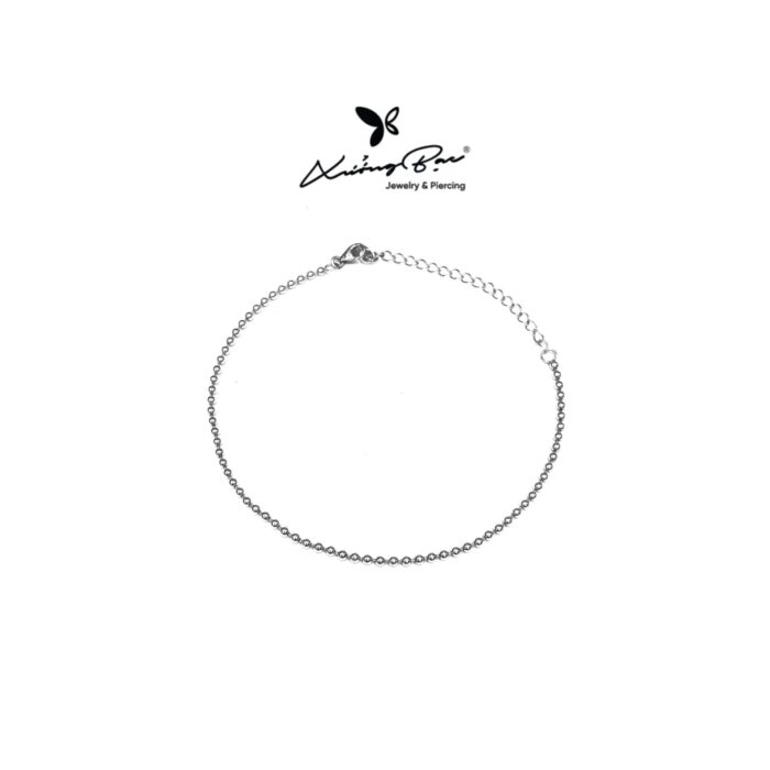 Lắc chân bạc 925, lắc bạc thiết kế bi trơn LC8.255