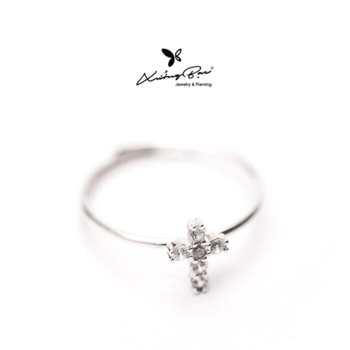 Nhẫn bạc 925 thánh giá unisex Xưởng Bạc. Nhẫn bạc 925, họa tiết cross CROSS.R175