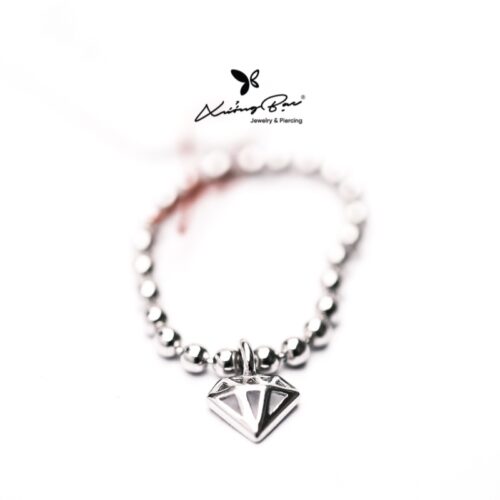 Nhẫn bạc nữ bạc 925 dạng bi, họa tiết charm rơi vương miện NBVD23