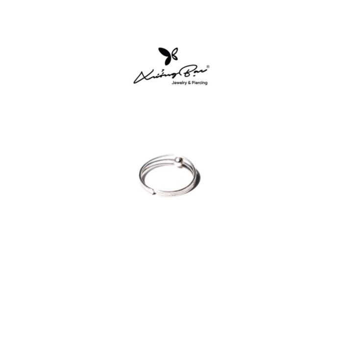Nhẫn unisex cá tính trẻ trung Xưởng Bạc, nhẫn bạc 925 hở đeo ngón út RINKY COIL - Hình ảnh 2