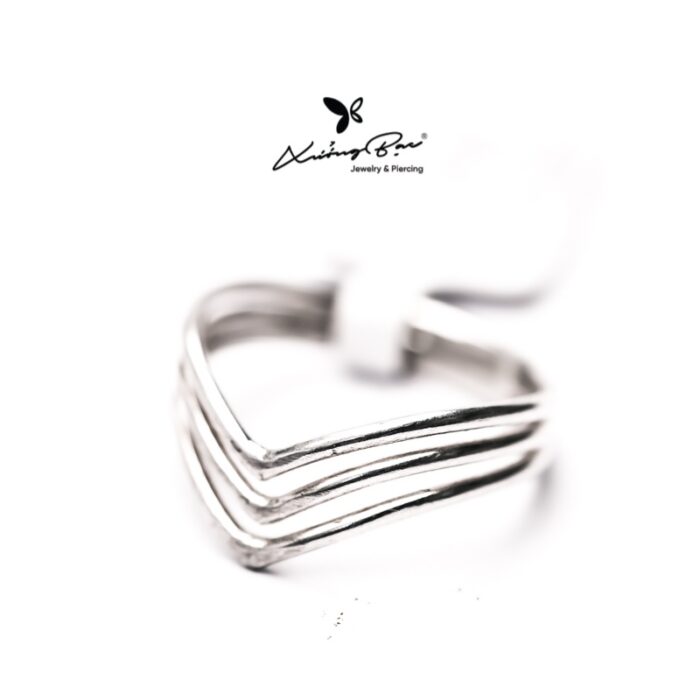 Nhẫn bạc nữ bạc 925, họa tiết vương miện TRIPLE RING