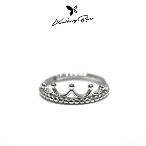 Nhẫn bạc nữ Xưởng Bạc, nhẫn bạc 925 hình vương miện bạc Crown Ring