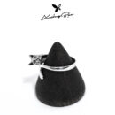 Nhẫn bạc nữ Xưởng Bạc thiết kế đeo tay, nhẫn bạc 925 hình con mèo Lazy Cat Ring