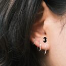 Khuyên tai bạc 925 thiết kế vòng, họa tiết trơn mảnh 3 size KVT70-KVT80-KVT100