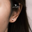 Khuyên nụ bạc 925, họa tiết hình con bọ nhiều màu, chốt cánh bướm KNT33.75