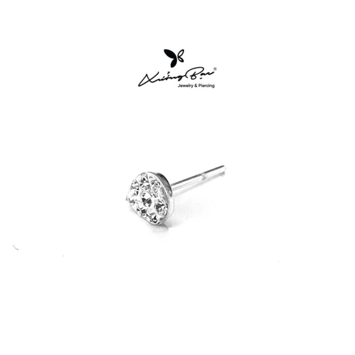 Khuyên tai bạc 925, xinh xắn hình giọt nước đá, chốt cánh bướm KNT38.75 - Hình ảnh 2