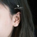 Khuyên tai bạc 925, xinh xắn hình giọt nước đá, chốt cánh bướm KNT38.75