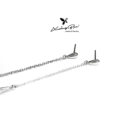 Khuyên xích bạc 925, họa tiết xích họa tiết giọt lệ KX255