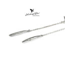 Khuyên xích bạc 925, họa tiết xích họa tiết giọt lệ KX255