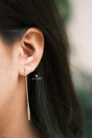 Khuyên xích bạc 925, họa tiết xích họa tiết giọt lệ KX255