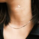 Dây chuyền trơn bạc 925, thiết kế mỏng dẹt DCTD210
