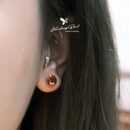 Khuyên tai bạc 925, hình thú vật màu sắc, chốt cánh bướm KNT30.